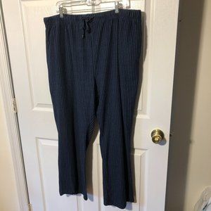 Nautica women navy striped winter sleepwear pajama bottom,2XL